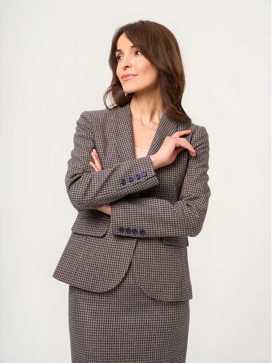 Willsoor Willsoor Marynarka 68217 Brązowy Slim Fit