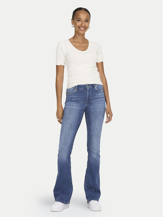 ONLY ONLY Jeans hlače Blush 15223514 Modra Flared Fit
