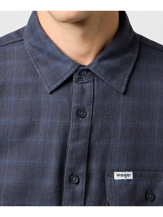 Wrangler Wrangler Koszula 112371523 Granatowy Regular Fit