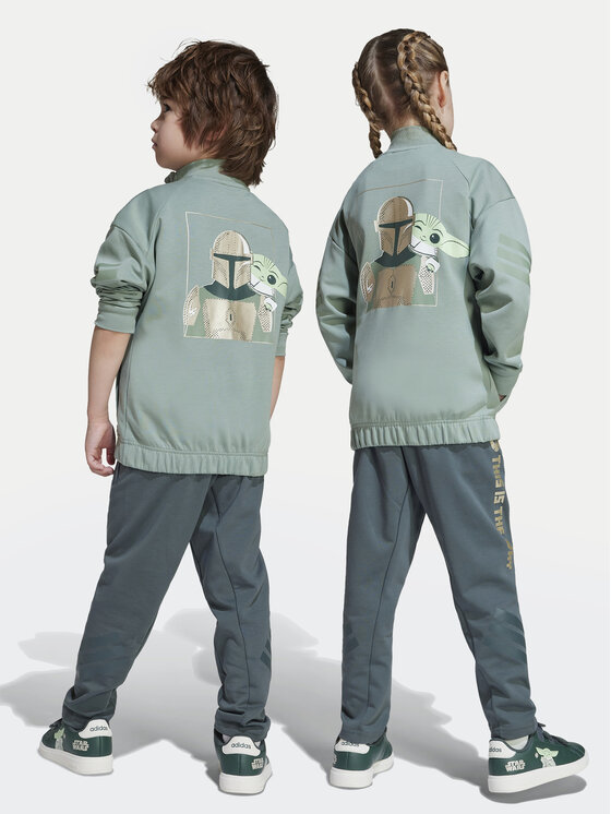 adidas adidas Donji dio trenerke Star Wars The Mandalorian™ JF3652 Zelena Regular Fit