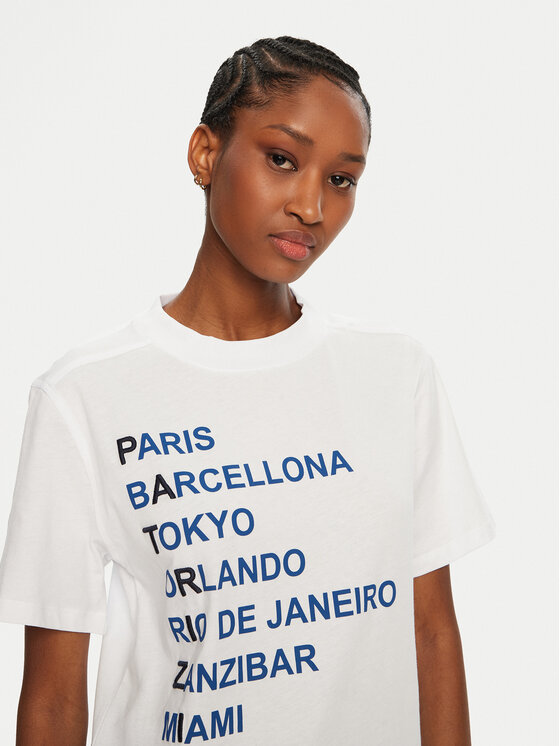 Patrizia Pepe Patrizia Pepe T-krekls 8M1687/J261-W103 Balts Regular Fit