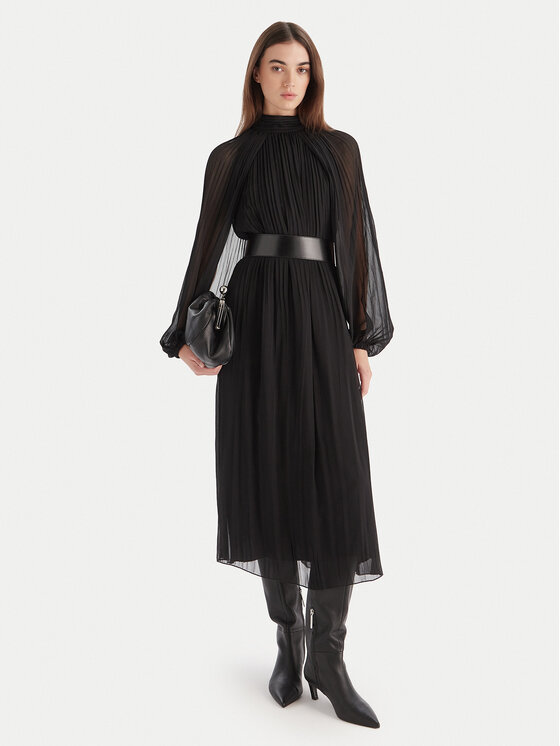 KAOS KAOS Coctailkleid RI1GX006 Schwarz Regular Fit