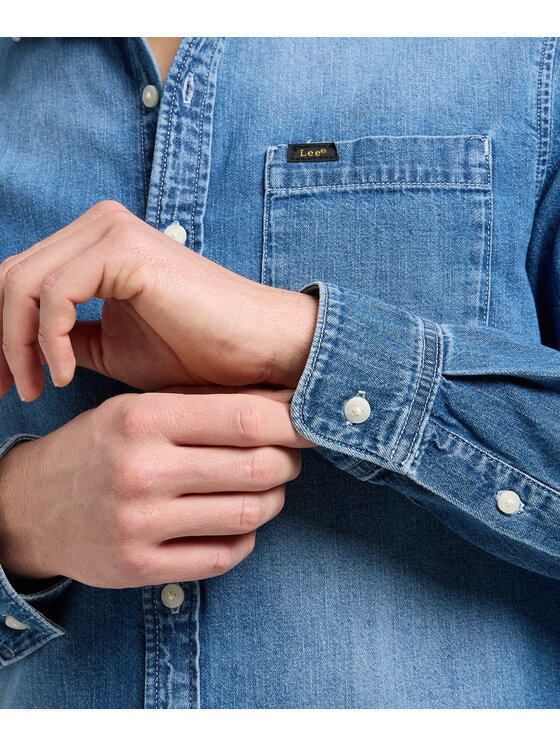 Lee Lee camicia di jeans 112370551 Blu Regular Fit