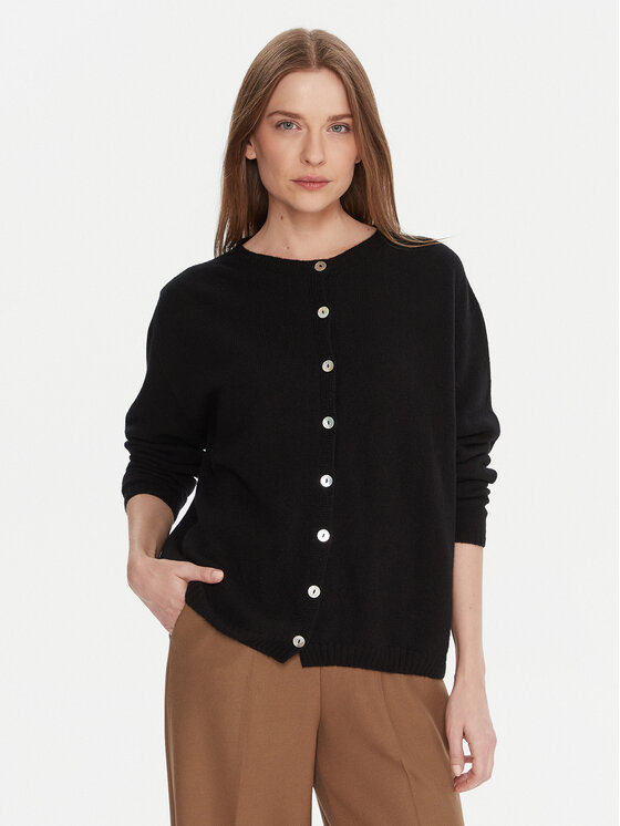 Kontatto Kontatto Cardigan 3M0978C Negru Relaxed Fit