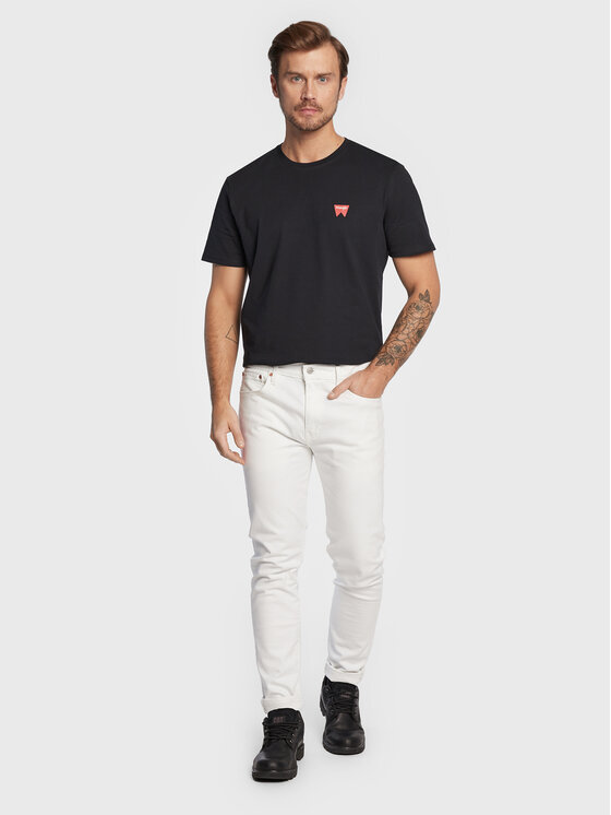 Wrangler Wrangler T-shirt Sign Off W70MD3100 112319289 Nero Regular Fit