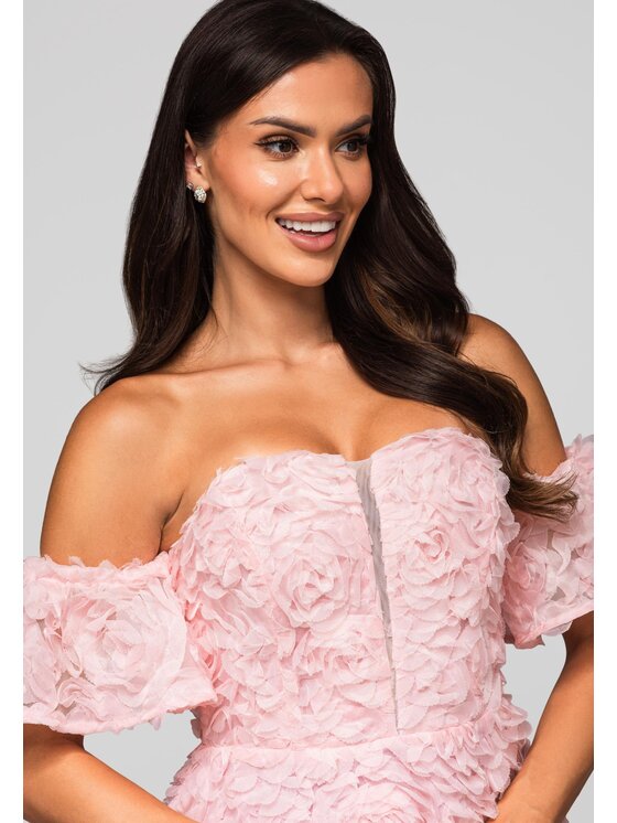 Ombre Ombre Sukienka koktajlowa LA-OM-DLR231 Różowy Regular Fit