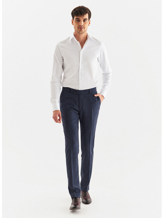 Pako Lorente Pako Lorente Spodnie garniturowe P22WP-6G-031 Granatowy Slim Fit
