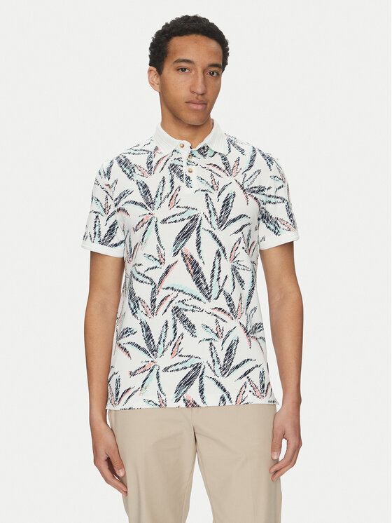 Tom Tailor Polokošeľa 1045706 Biela Regular Fit