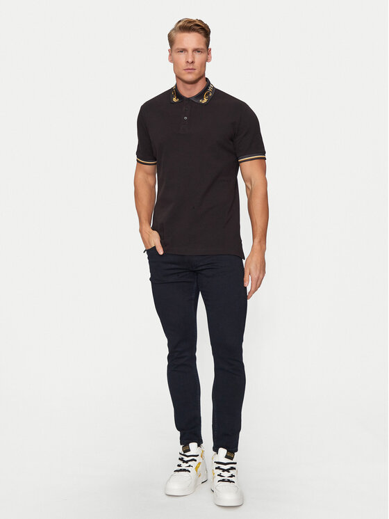 Versace Jeans Couture Versace Jeans Couture Polo 77GAGT06 Czarny Regular Fit