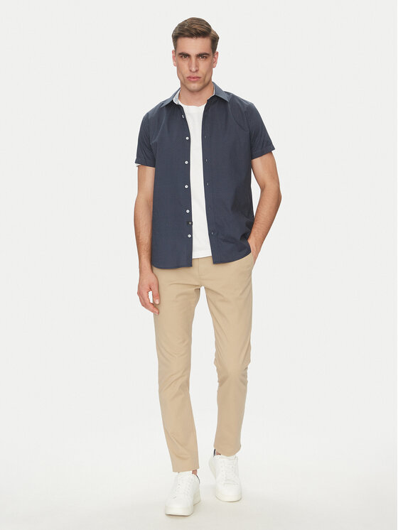 INDICODE INDICODE Cămașă Gentor 20-552 Bleumarin Regular Fit