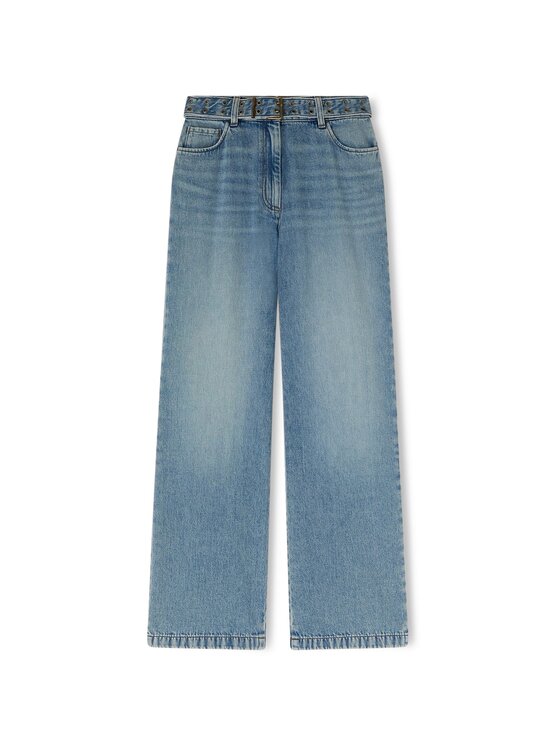 Motivi Motivi Jeansy P492Q004740N004 Turkusowy Over Fit