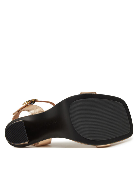 Tommy Hilfiger Tommy Hilfiger Szandál High Heel Golden Leather Sandal FW0FW08674 Arany