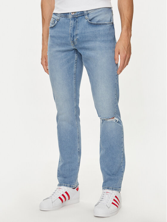 Mustang Mustang Džinsai Oregon 1015125 Mėlyna Slim Fit