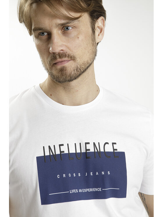 Cross Jeans Cross Jeans T-Shirt 15818-008 Biały Regular Fit