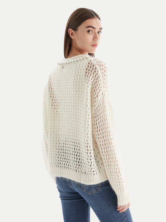 Liu Jo Liu Jo Sveter MF5430 MS039 Écru Relaxed Fit
