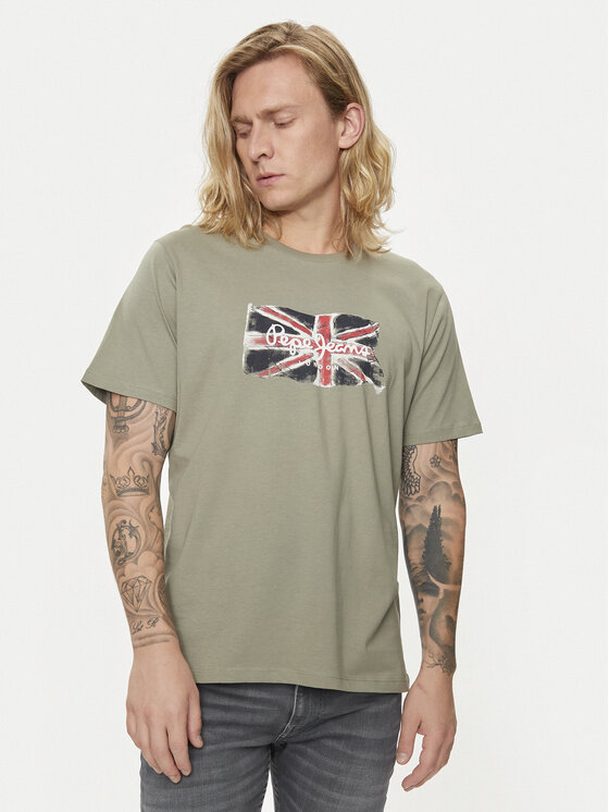 Pepe Jeans T-shirt Clag PM509384 Zelena Regular Fit