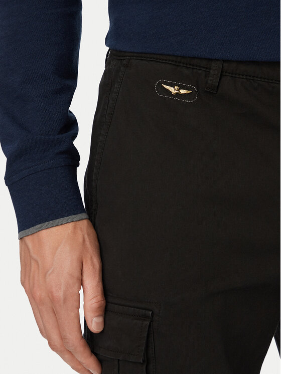 Aeronautica Militare Aeronautica Militare Cargo nadrág 262PA1329UCT02443 Fekete Regular Fit