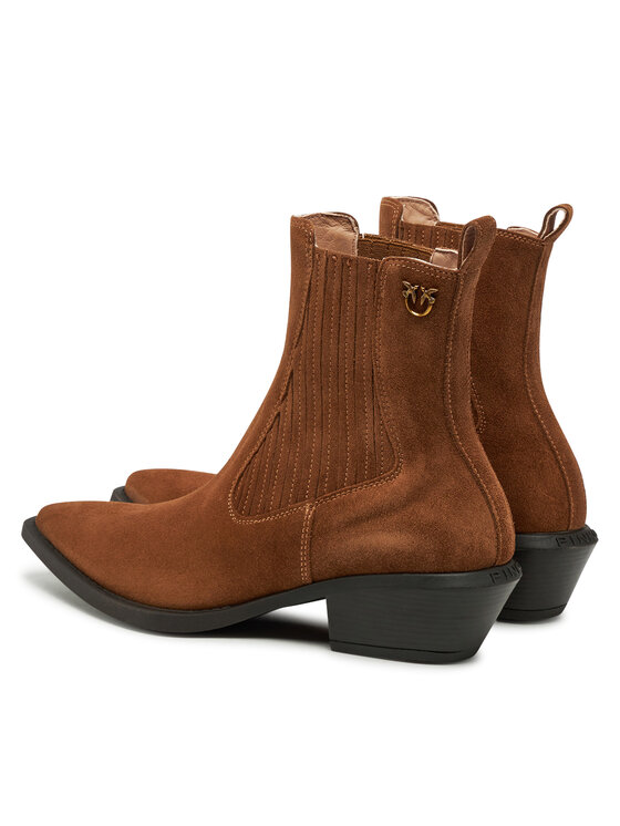 PINKO PINKO Kovbojská obuv Tex 14 SD0345P002 Hnědá