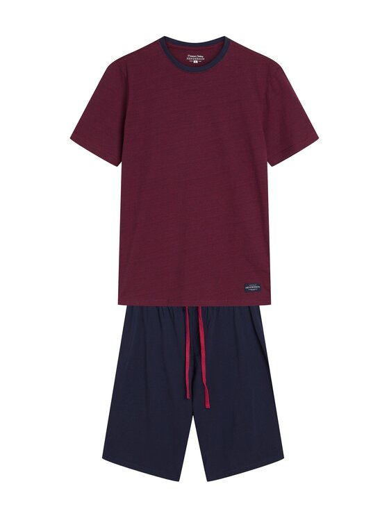 Henderson Henderson Piżama 42633 Bordowy Regular Fit