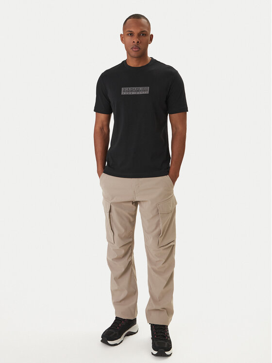 Napapijri Napapijri T-shirt S-Box Logo NP0A4IFL Crna Regular Fit