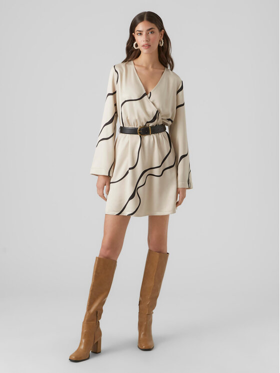 Vero Moda Vero Moda Vsakodnevna obleka 10295426 Écru Regular Fit