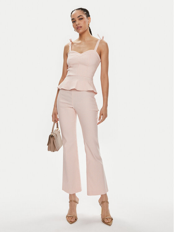 Guess Guess Текстилни панталони Ornella W4GB18 WG492 Розов Regular Fit