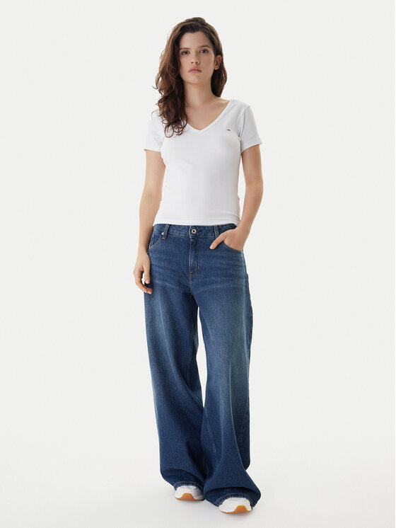 Tommy Jeans Tommy Jeans T-shirt Essential DW0DW17385 Bijela Slim Fit