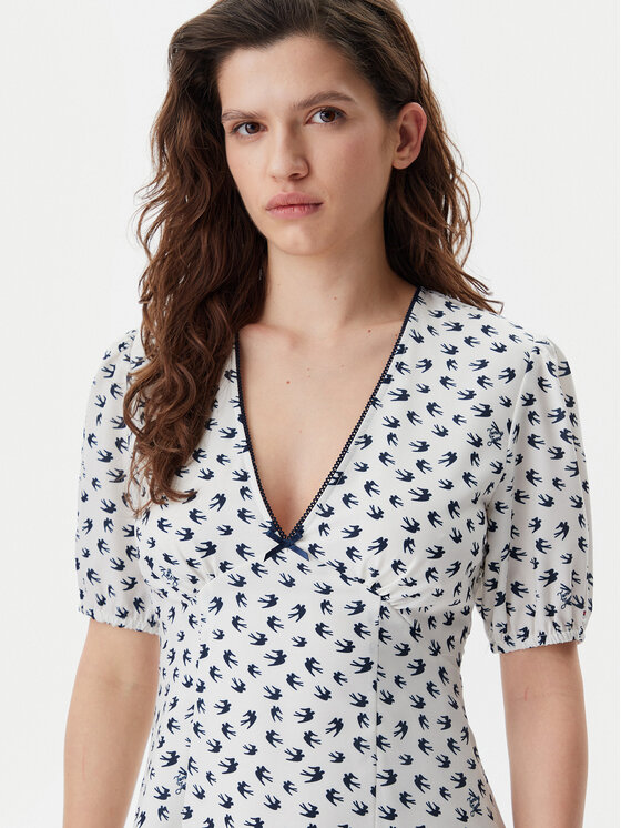 Tommy Jeans Tommy Jeans Poletna obleka DW0DW20337 Écru Regular Fit