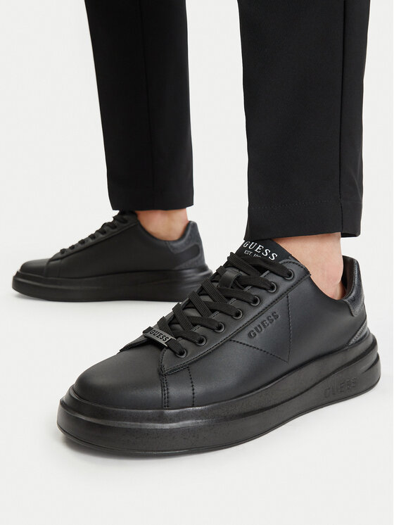 Guess Guess Sneakersy Elba FMPVIB LEA12 Czarny