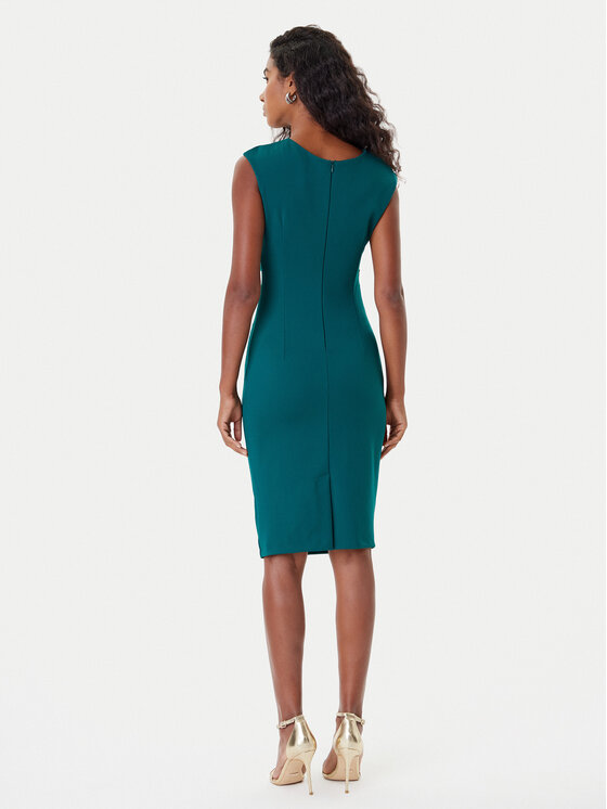 Rinascimento Rinascimento Koktel haljina CFC0125332003 Zelena Slim Fit