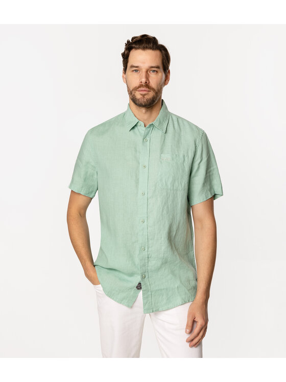 Lee Cooper Lee Cooper Koszula ROGER2 2020 Zielony Regular Fit