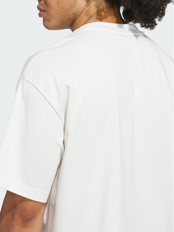 adidas adidas Koszulka techniczna 151577 Biały Loose Fit