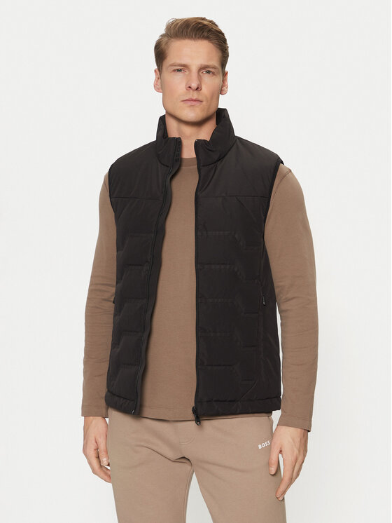BOSS BOSS Weste 50529677 Schwarz Regular Fit