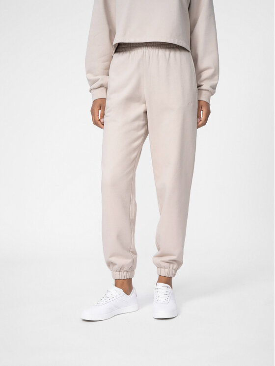 4F 4F Спортивні штани 4FSS23TTROF147 Бежевий Regular Fit