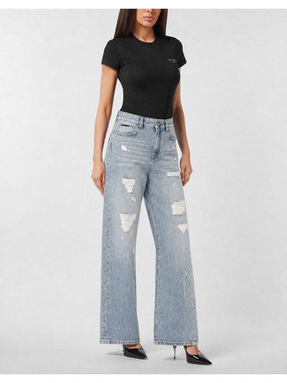 PHILIPP PLEIN PHILIPP PLEIN Jeansy 27633 Niebieski jasny Loose Fit