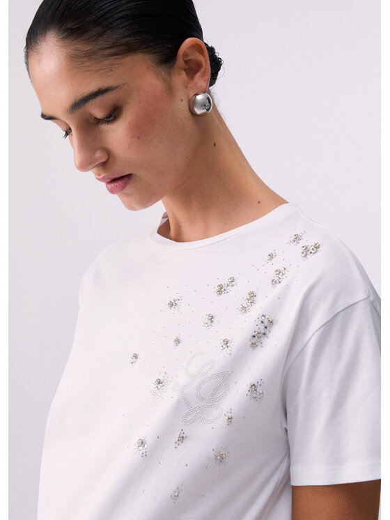 Liu Jo Liu Jo T-shirt WA6238JS923P9329 Bianco Regular Fit