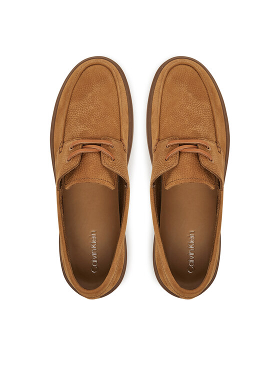 Calvin Klein Calvin Klein Nizki čevlji Hybrid Lace Up Boat Nu HM0HM01892 Rjava