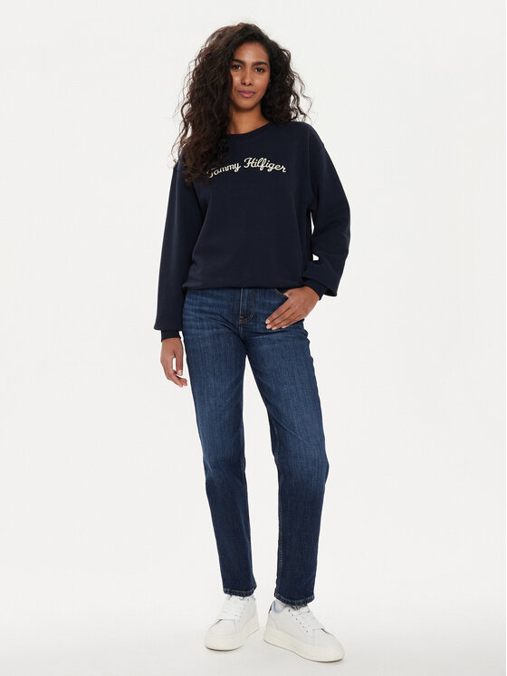 Tommy Hilfiger Tommy Hilfiger Jopa Modern Script WW0WW42615 Mornarsko modra Regular Fit