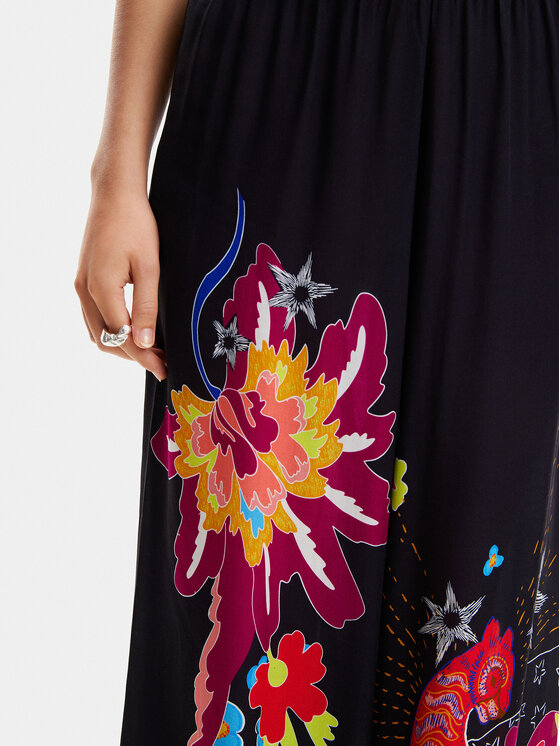 Desigual Desigual Riidest püksid Junjly 24SWMW05 Must Loose Fit