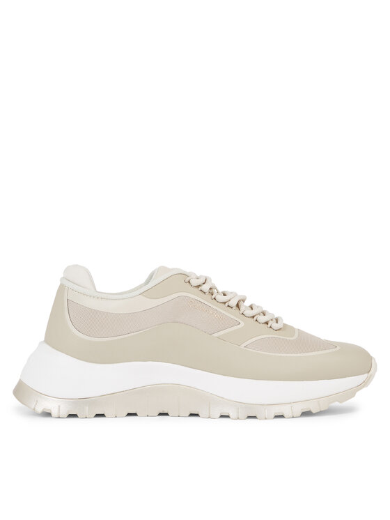 Calvin Klein Sneakers 2 Piece Sole Runner Lace Up HW0HW01640 Bej