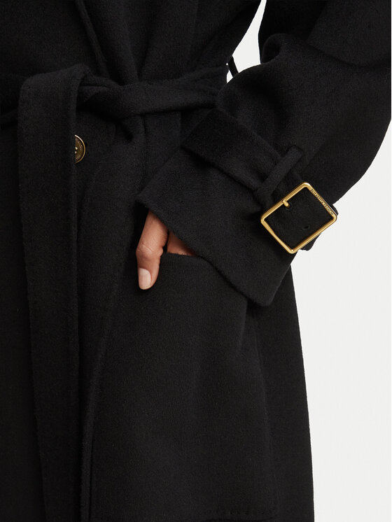 Elisabetta Franchi Elisabetta Franchi Вовняне пальто CP-02D-66E2-V790 Чорний Regular Fit