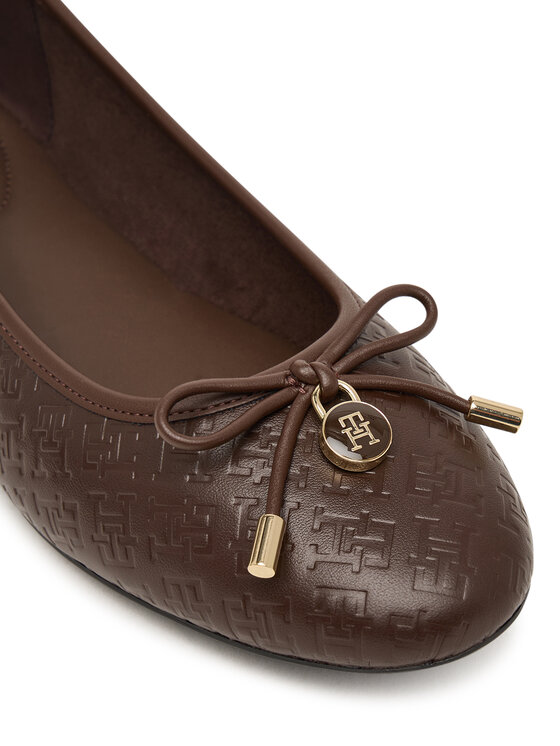 Tommy Hilfiger Tommy Hilfiger Balerina Th Charm Monogram Ballerina FW0FW09683 Barna