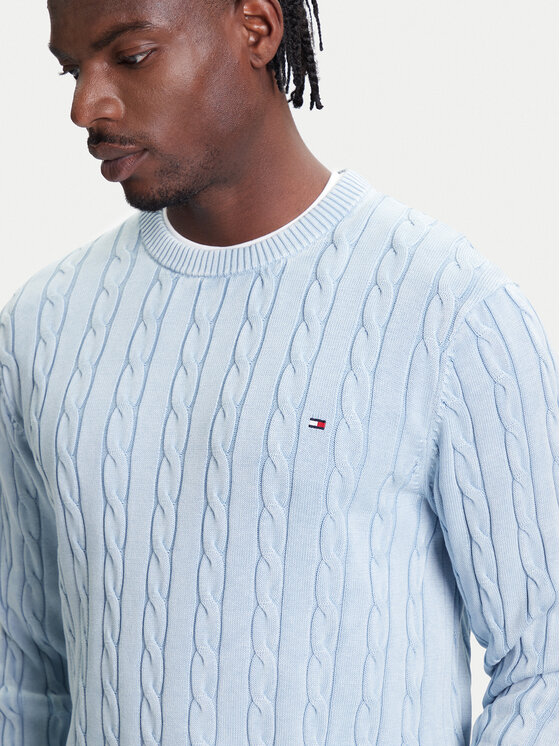 Tommy Hilfiger Tommy Hilfiger Svetr Classic MW0MW39524 Světle modrá Regular Fit