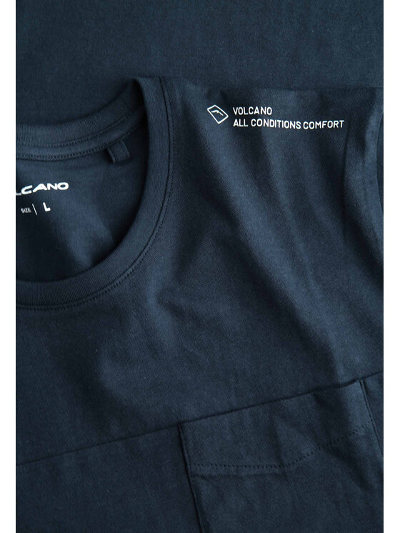 Volcano Volcano T-Shirt T-JORD Niebieski Regular Fit
