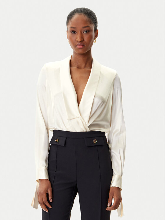 Elisabetta Franchi Body CB-007-57E2-V490 Bej Regular Fit