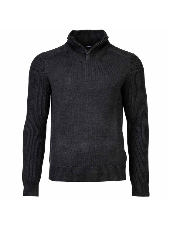 JOOP! JOOP! Sweter 27156 Szary Casual Fit