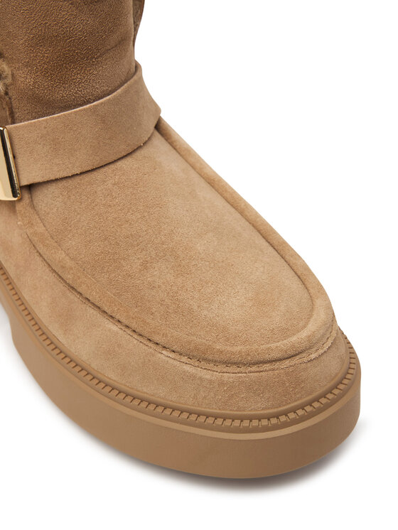 Tommy Hilfiger Tommy Hilfiger Lumesaapad Th Buckle Shearling Snow Boot FW0FW09687 Beež