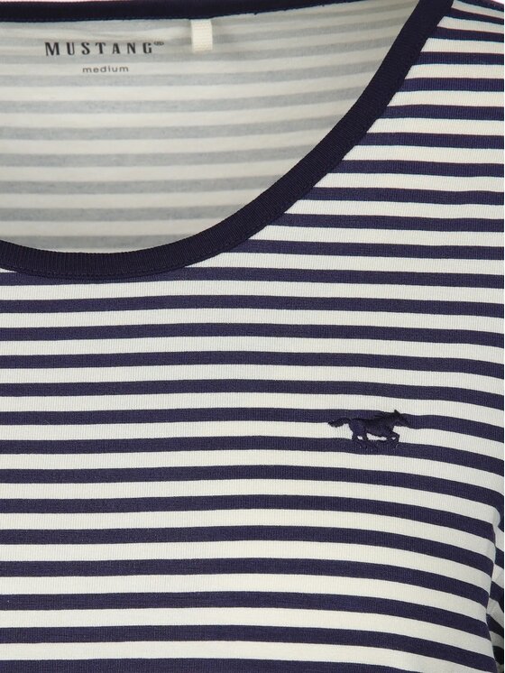 Mustang Mustang Bluzka Anna C Stripe Granatowy Regular Fit