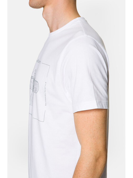 Lancerto Lancerto T-Shirt Rory TS073221000001 Biały Regular Fit
