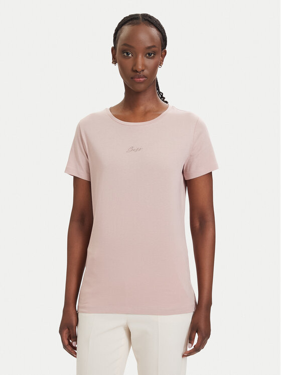BOSS Tricou C_Elove 50554696 Roz deschis Slim Fit